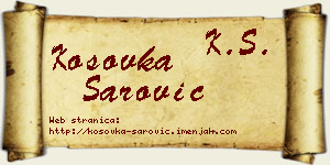 Kosovka Šarović vizit kartica